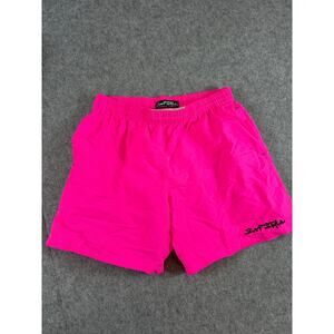 VINTAGE Surf Style Shorts Mens Pink Swim Trunks Lined Beach Summer 90s Medium